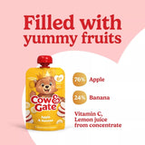 Cow & Gate apple and banana baby food pouch 100g - British product
