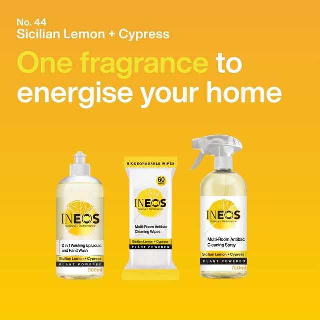 INEOS washing up liquid Sicilian Lemon and Cypress 500ml, UK version