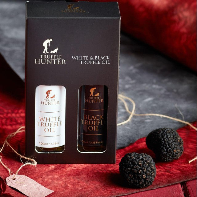 TruffleHunter black and white truffle oil selection 2 x 100ml (British brand)