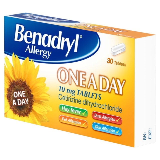 Benadryl One A Day allergy relief tablets 30 tablets - British product
