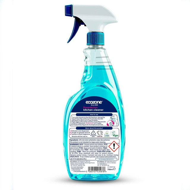 Ecozone PowerAction Kitchen Cleaner 750ml - British product