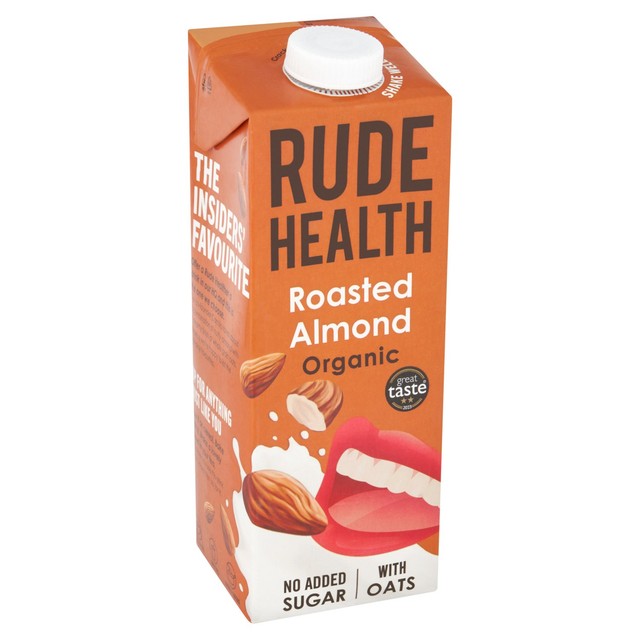 Rude Health organic almond oat drink longlife 1L, imported from the UK