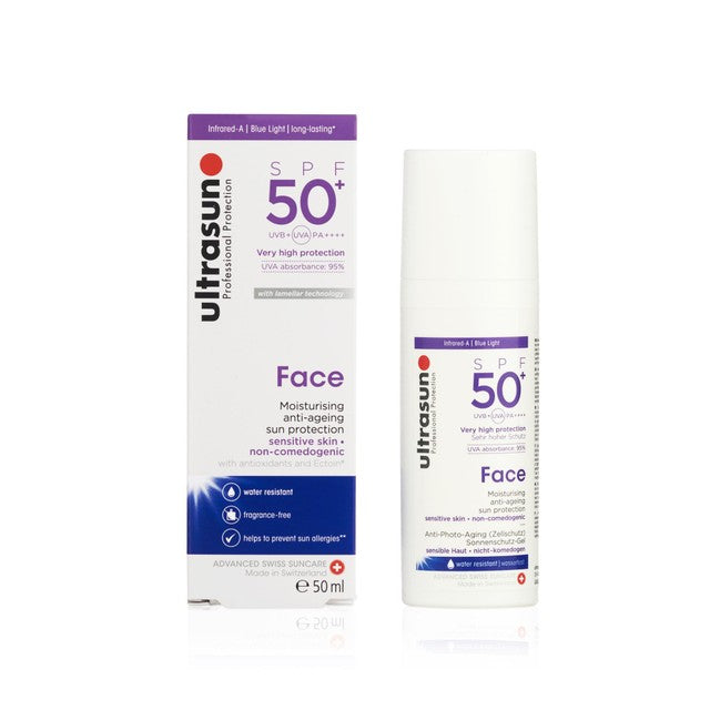 Ultrasun SPF 50+ Face Sunscreen 50ml (British brand)