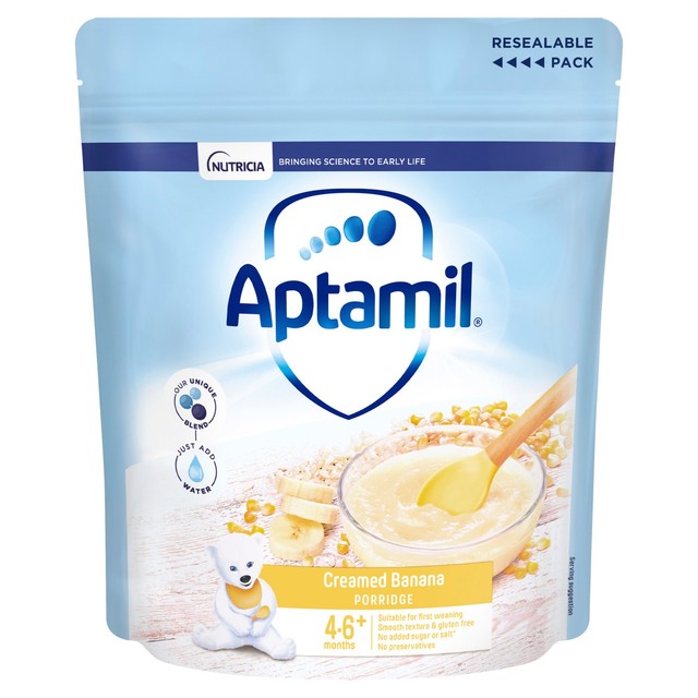 Aptamil Creamed Banana Porridge Baby Cereal 125g - British product