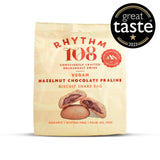 Rhythm 108 vegan hazelnut chocolate praline biscuits 135g, imported from the UK