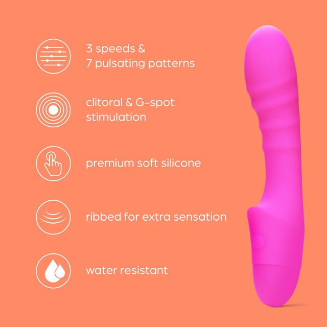 So Divine Pash ribbed vibrator pink (British brand)