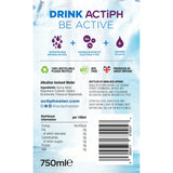 ACTIPH alkaline ionised water 750ml - British product