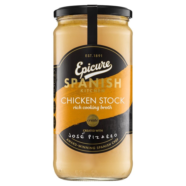 Epicure Spanish chicken stock 680ml - British product