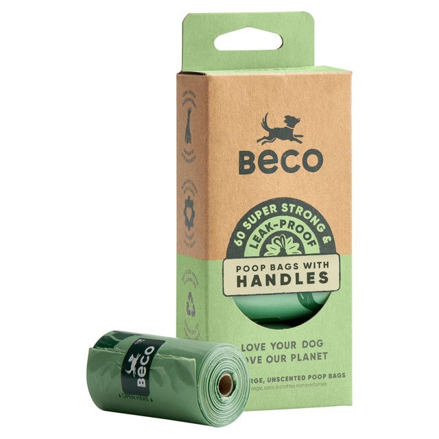 Beco Pets unscented poop bags 60 pack - British product