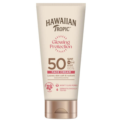 M&S Hawaiian Tropic Glowing Protection Face Sun Cream SPF 50 50ml- Buy online at McGrocer