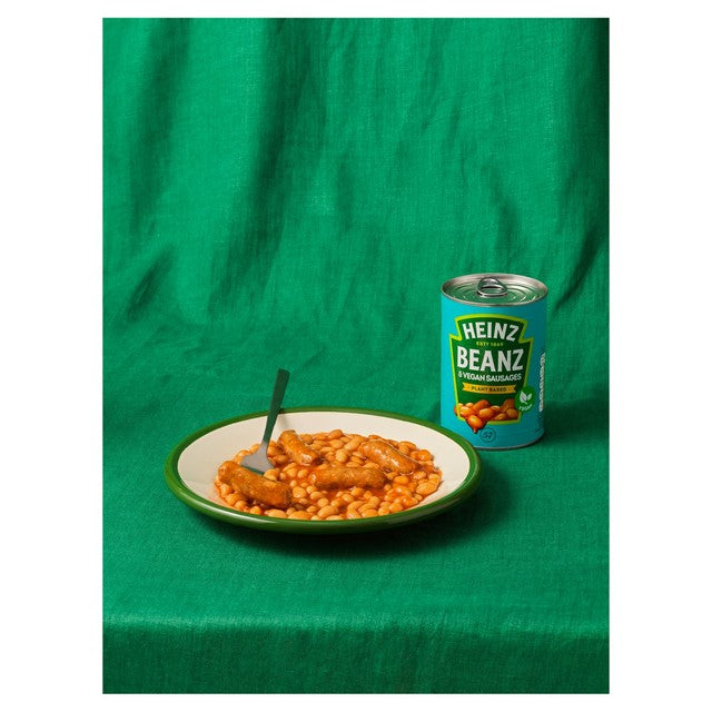 Heinz Plant-Based Beanz & Sausages baked beans 415g, UK version
