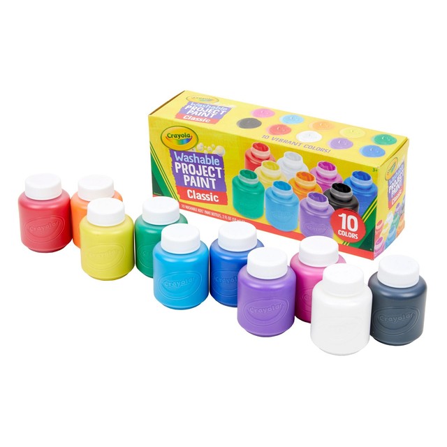 Crayola washable kids paint in 10 bright colours - British product