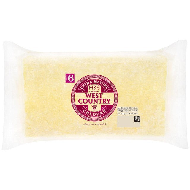 M&S extra mature cheddar cheese 750g, imported from the UK