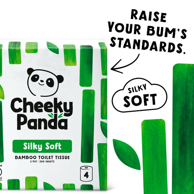 The Cheeky Panda Natural Bamboo Toilet Roll 4 Pack - British product