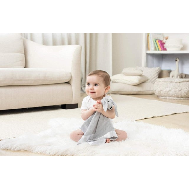 Aden + Anais grey muslin comforter lovey 41cm high - British product