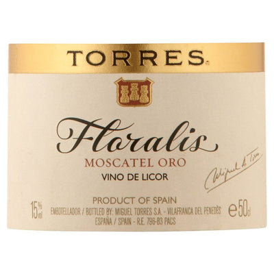 Torres Floralis Moscatel Oro Spanischer Dessertwein 50cl