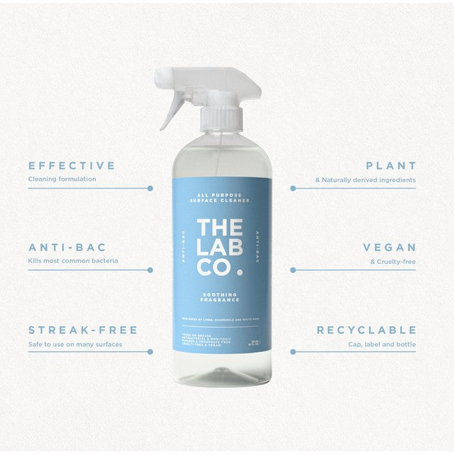 The Lab Co. Soothing All Purpose Cleaner Antibacterial 750ml (British brand)