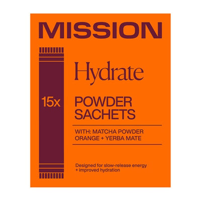 M&S MISSION Hydrate Matcha Powder Sachets with Orange and Yerba Mate Performance Drink Powder- Buy online at McGrocer