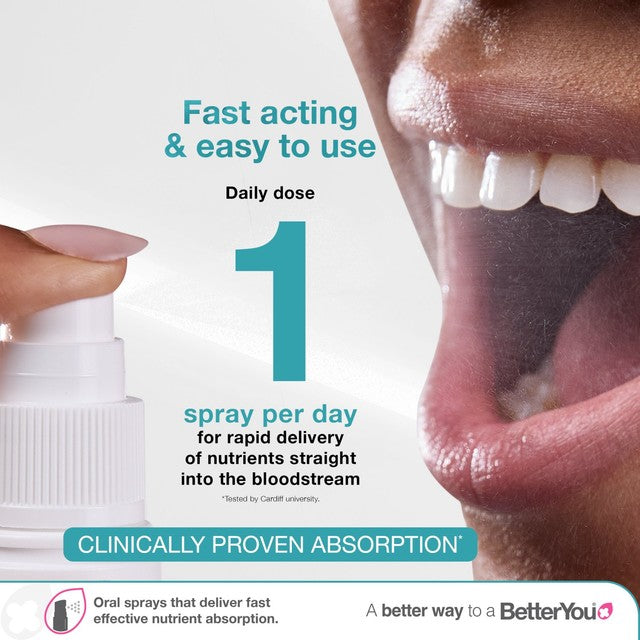 BetterYou Vitamin D4000IU Oral Spray 15ml - British product