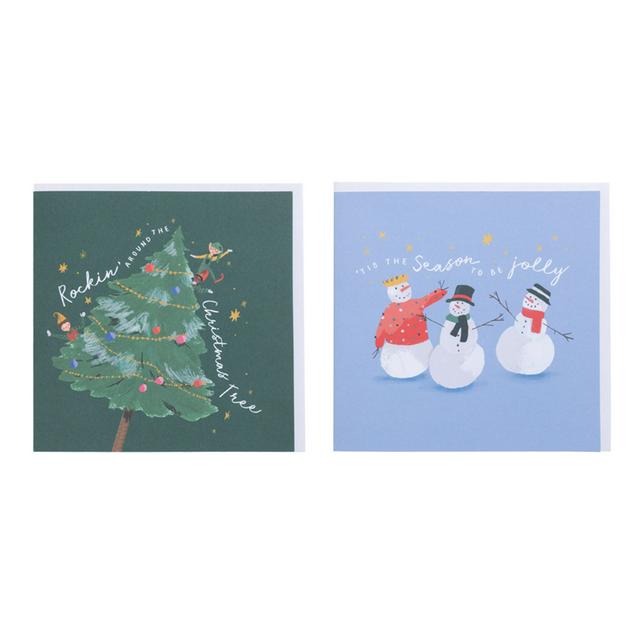 Sainsburys Home Square Fun Snowman Santa 10pk