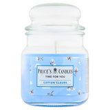 Price's Clean Cotton jar candle 340g, imported from the UK