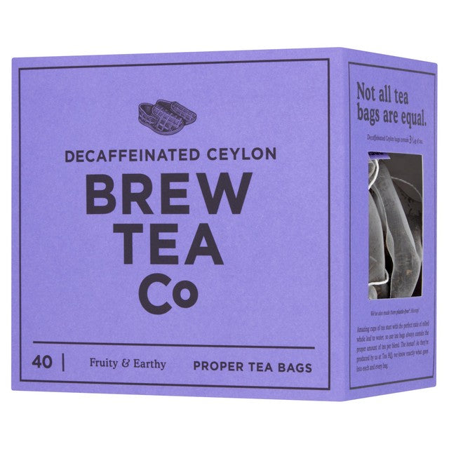 Brew Tea Co CO2 decaffeinated tea bags 40 - British product
