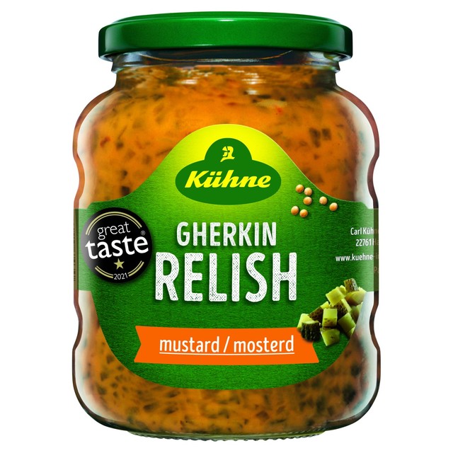 Kuhne Gherkin Mustard Relish 350g, UK version