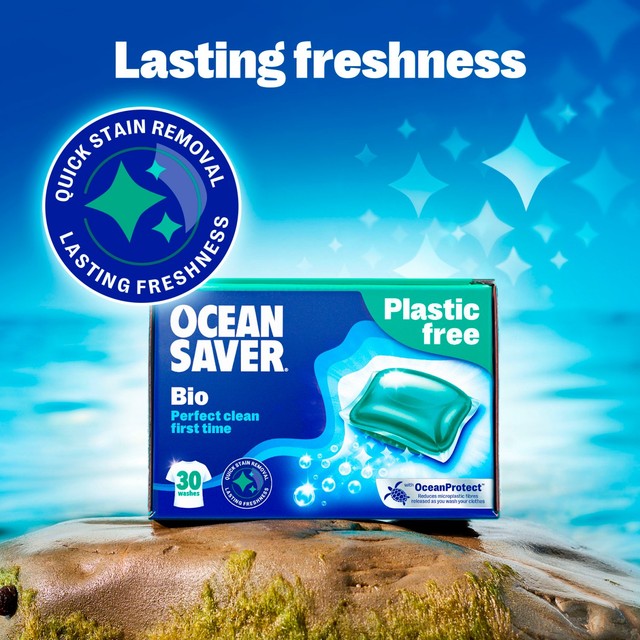 OceanSaver Plastic Free Bio Washing Capsules 30 pack, imported from the UK