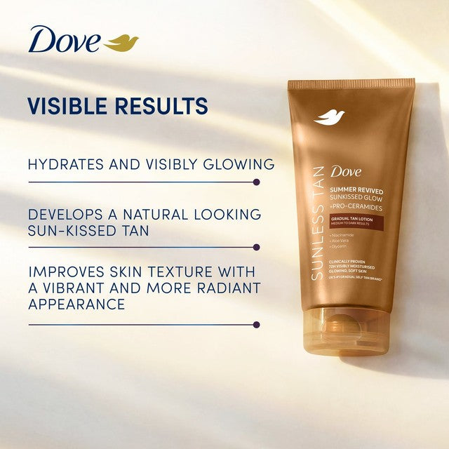Dove Dermaspa Summer Revived Self Tan Medium-Dark Lotion 75ml - British product