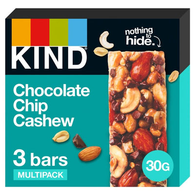 M&S KIND Chocolate Chip Cashew Snack Bar Multipack (3 x 30g)- Buy online at McGrocer