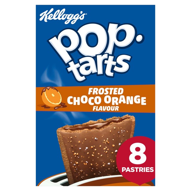 Kellogg's Pop Tarts Chocolate Orange pastry snack bars 8 x 48g - British product
