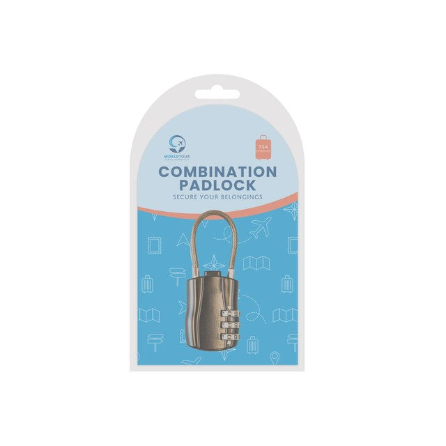 Gem Imports TSA travel padlock with 3-digit combination, imported from the UK