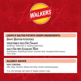 Walkers Less Salt lightly salted crisps 6-pack (British brand)