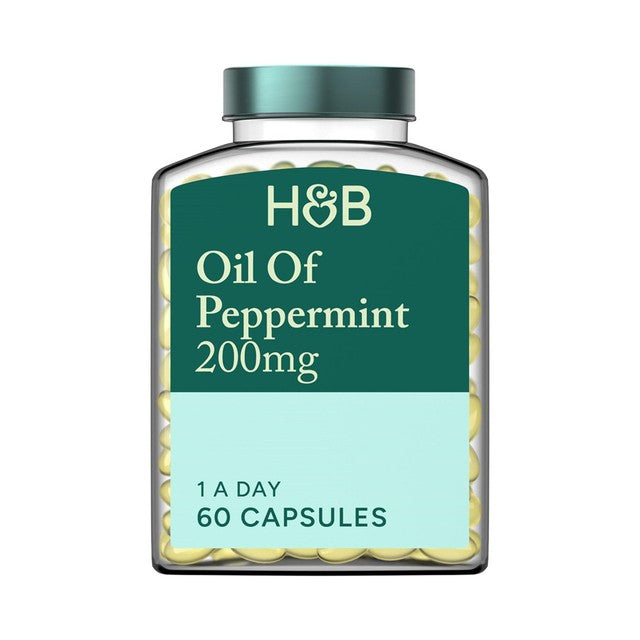 Holland & Barrett peppermint oil capsules 200mg 60 pack - British product