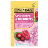 Twinings Cranberry & Raspberry fruit infusion tea 20 tea bags (British brand)