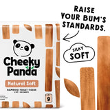 The Cheeky Panda natural colour bamboo toilet tissue 9 pack (British brand)