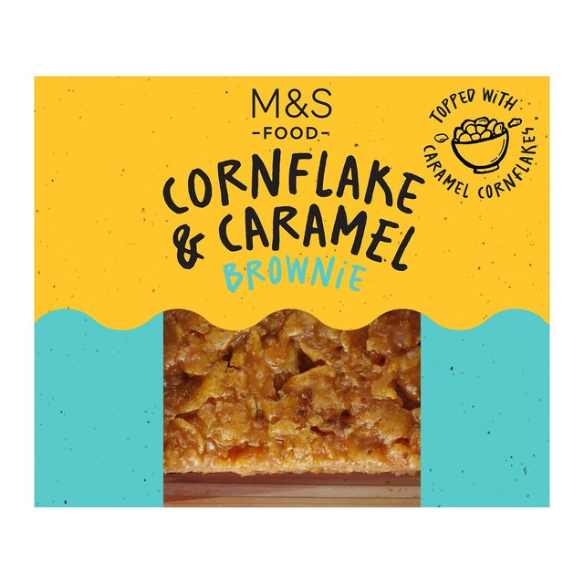 M&S cornflake caramel brownie dessert, Fairtrade cocoa - British product