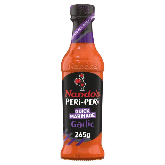 Nando's Garlic Peri-Peri Marinade 265g, imported from the UK