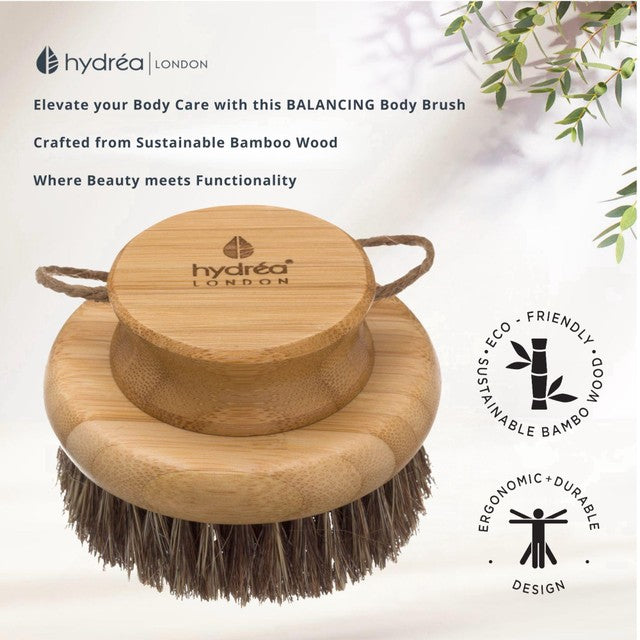 Hydrea London Bamboo Balancing Body Brush with Combination Bristle, UK version