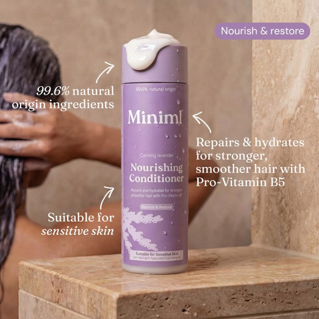Miniml Calming Lavender conditioner with Pro-Vitamin B5, UK version