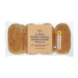 M&S Mini Wholemeal Submarine Rolls 8 pack, imported from the UK