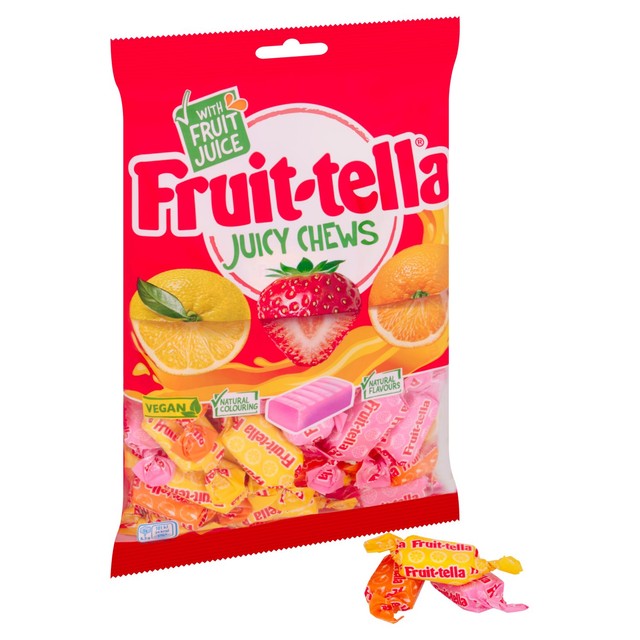 Fruittella chewy sweets assorted strawberry, orange and lemon flavours 300g - British product