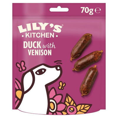 Lily's Kitchen Köstliche Enten- & Hirschwurst Hundeleckerlis 70g