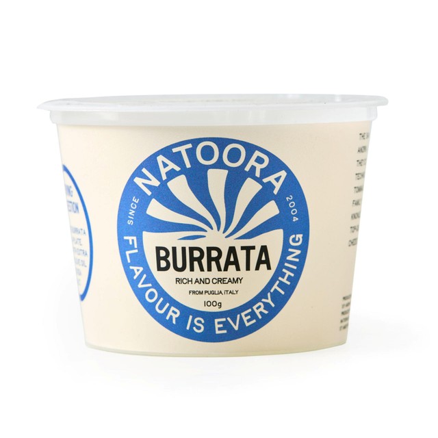 Natoora Italian Burrata cheese 100g, imported from the UK