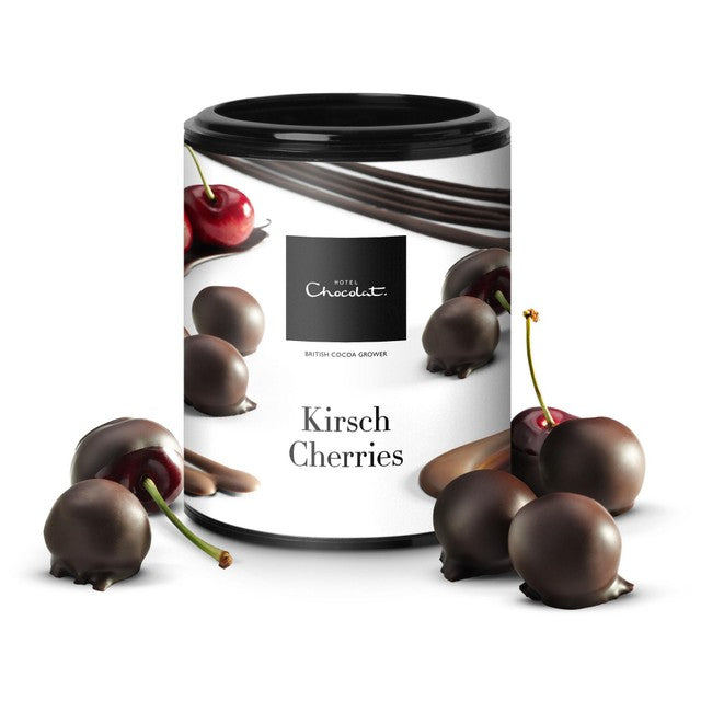 Hotel Chocolat kirsch cherries in milk and dark chocolate 150g, UK version