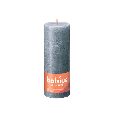 M&S Bolsius Rustic Candle 190/68-State Blue Pillar Candle- Buy online at McGrocer