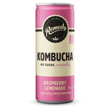 Remedy Kombucha Raspberry Lemonade 4 x 330ml, imported from the UK