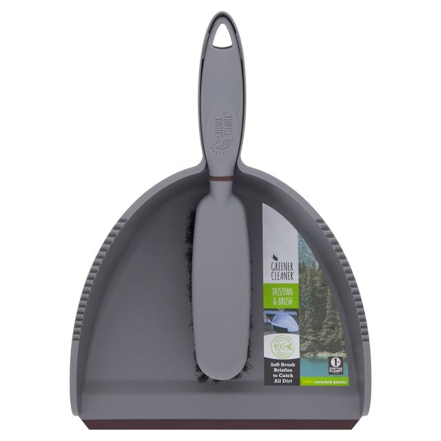 Greener Cleaner dustpan and brush slate grey, UK version