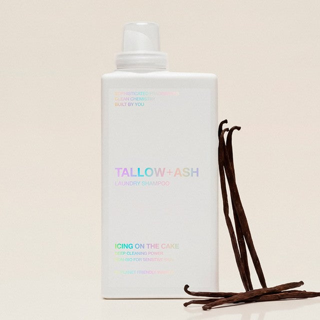 Tallow + Ash Icing on the Cake laundry shampoo bottle (British brand)