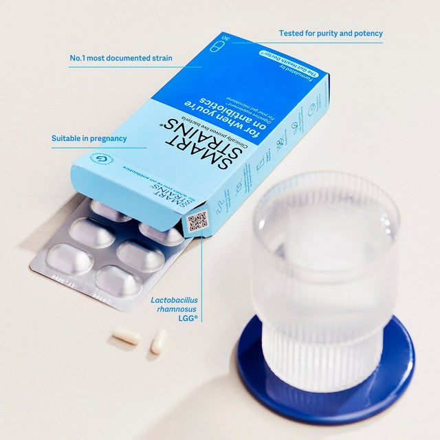 Smart Strains probiotic capsules for antibiotics 30 capsules (British brand)